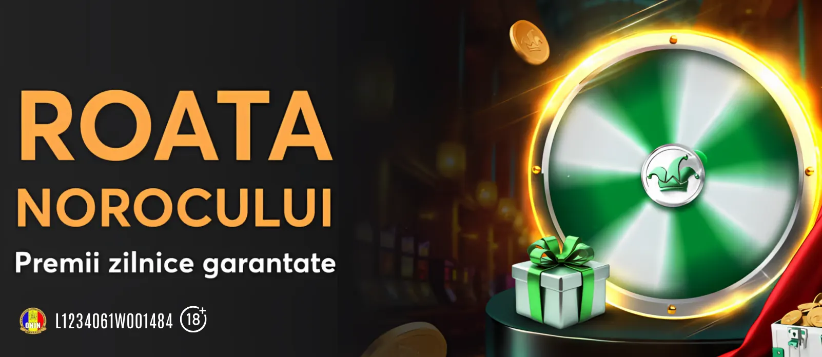 Invarte Roata Norocului Joker Casino si incaseaza un bonus garantat in fiecare zi