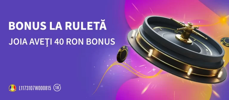 Joia poți încasa 40 RON bonus de ruletă la ContiCazino