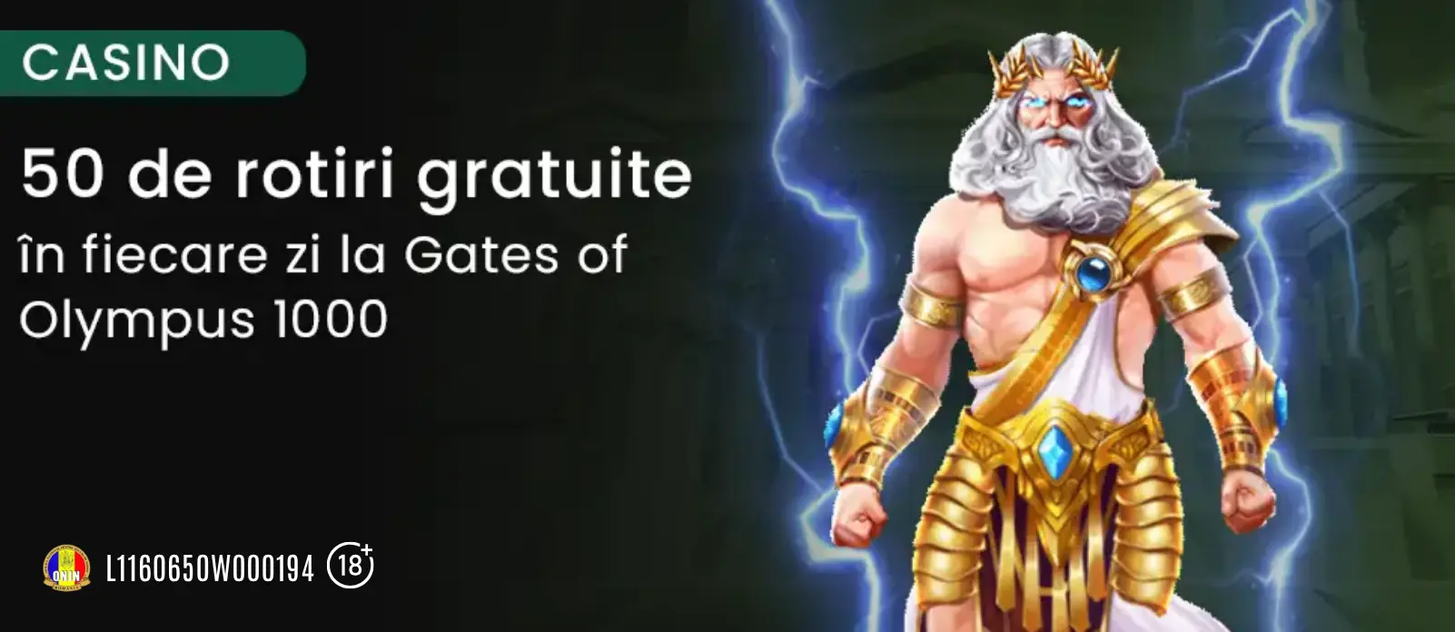 King Casino te asteapta in fiecare zi cu 50 Rotiri Gratuite la Gates of Olympus 1000