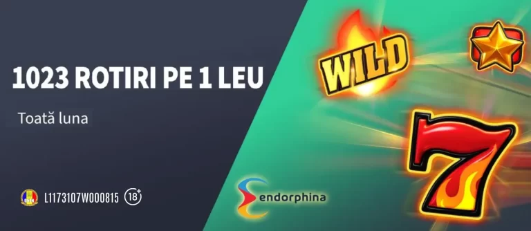 Toată luna mai poți activa zilnic 33 Rotiri Gratuite pe 1 leu la Gets Bet