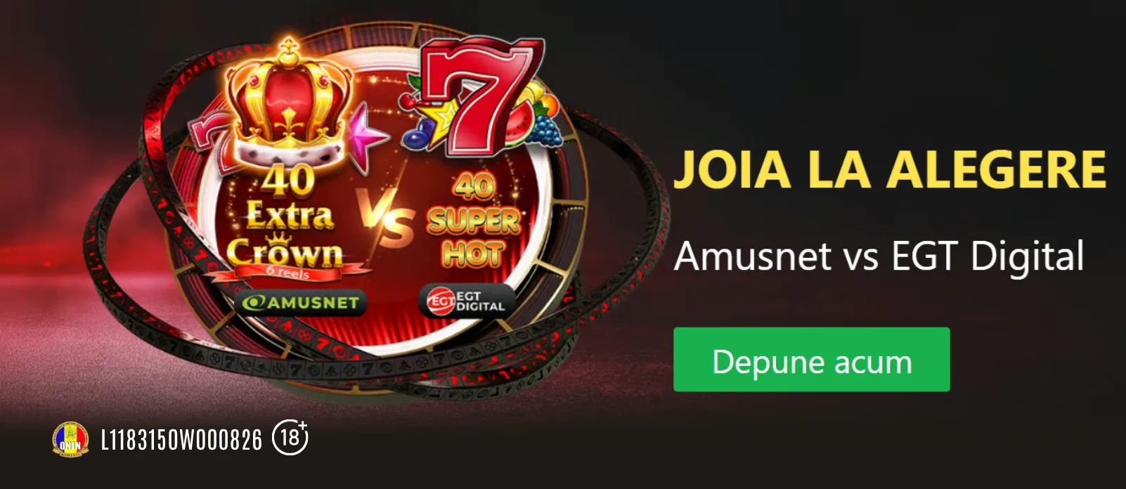 Joia la alegere WinBet vine cu 100 Rotiri Gratuite și 500 RON bonus la Amusnet sau EGT Digital