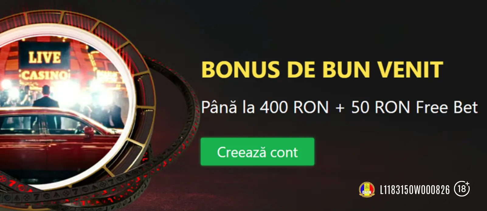 Pachet de bun venit Cazino Live Winbet