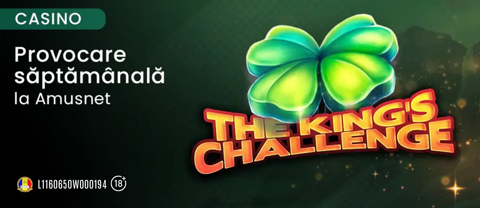 Provocarea Amusnet de la King Casino vine cu pana la 250 Rotiri Gratuite la Extra Crown Classic