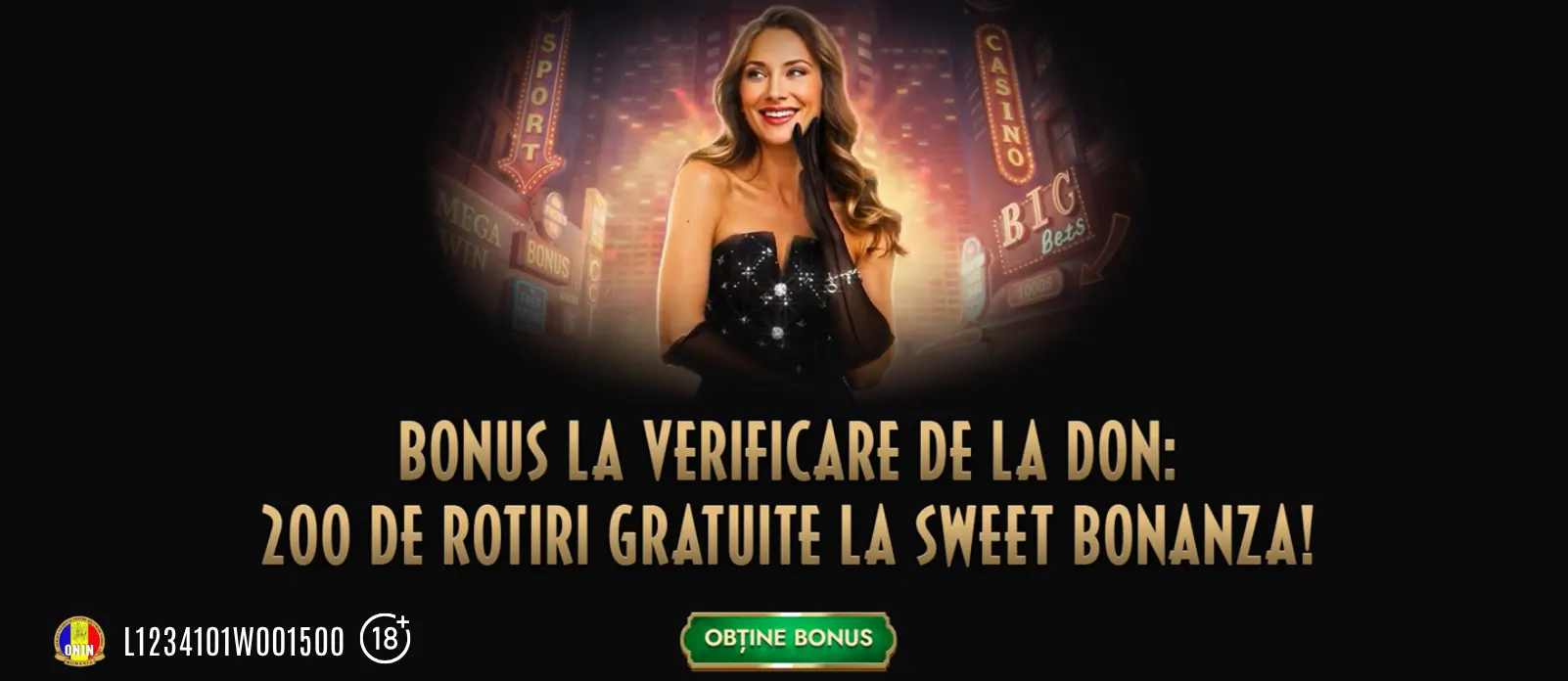 Don ofera 200 Rotiri Gratuite fara depunere la Sweet Bonanza