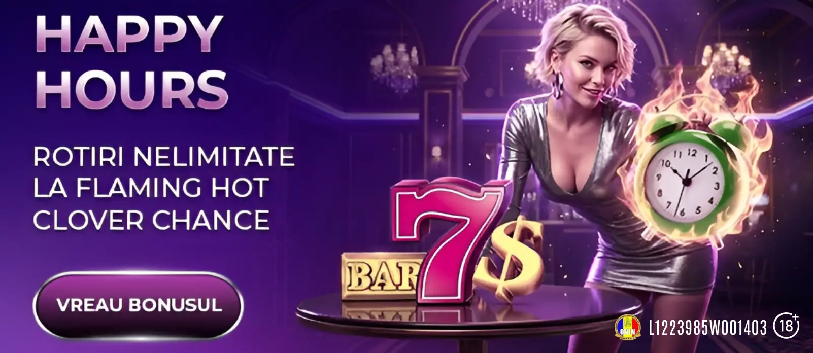 Profita de oferta Happy Hours de la Player si revendica Rotiri Gratuite nelimitate in fiecare zi