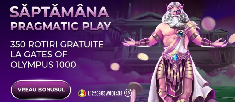 Săptămâna Pragmatic Play de la Player îți aduce până la 350 Rotiri Gratuite la Gates of Olympus 1000