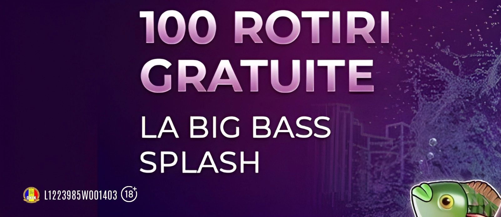 Pana pe 25 septembrie poti revendica 100 Rotiri Gratuite Big Bass Splash la Player