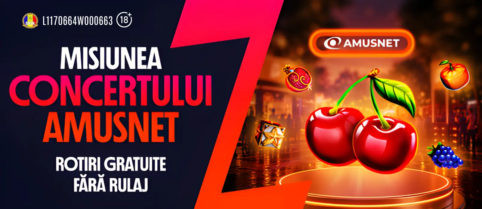 Participa la Misiunea Concertului Amusnet de la Betano si poti incasa 50 Rotiri Gratuite fara rulaj
