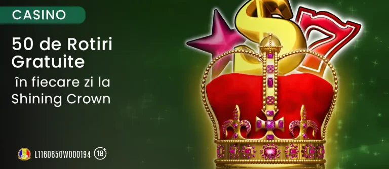 Săptămâna aceasta King Casino îți aduce zilnic 50 Rotiri Gratuite la Shining Crown