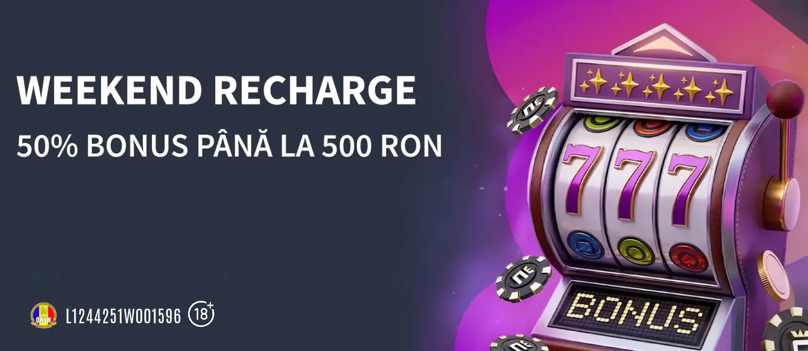 Intre 9 si 11 octombrie poti activa zilnic pana la 500 RON bonus la ContiCazino