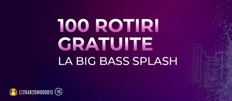 Până pe 25 octombrie poți activa 100 Rotiri Gratuite Big Bass Splash la Player
